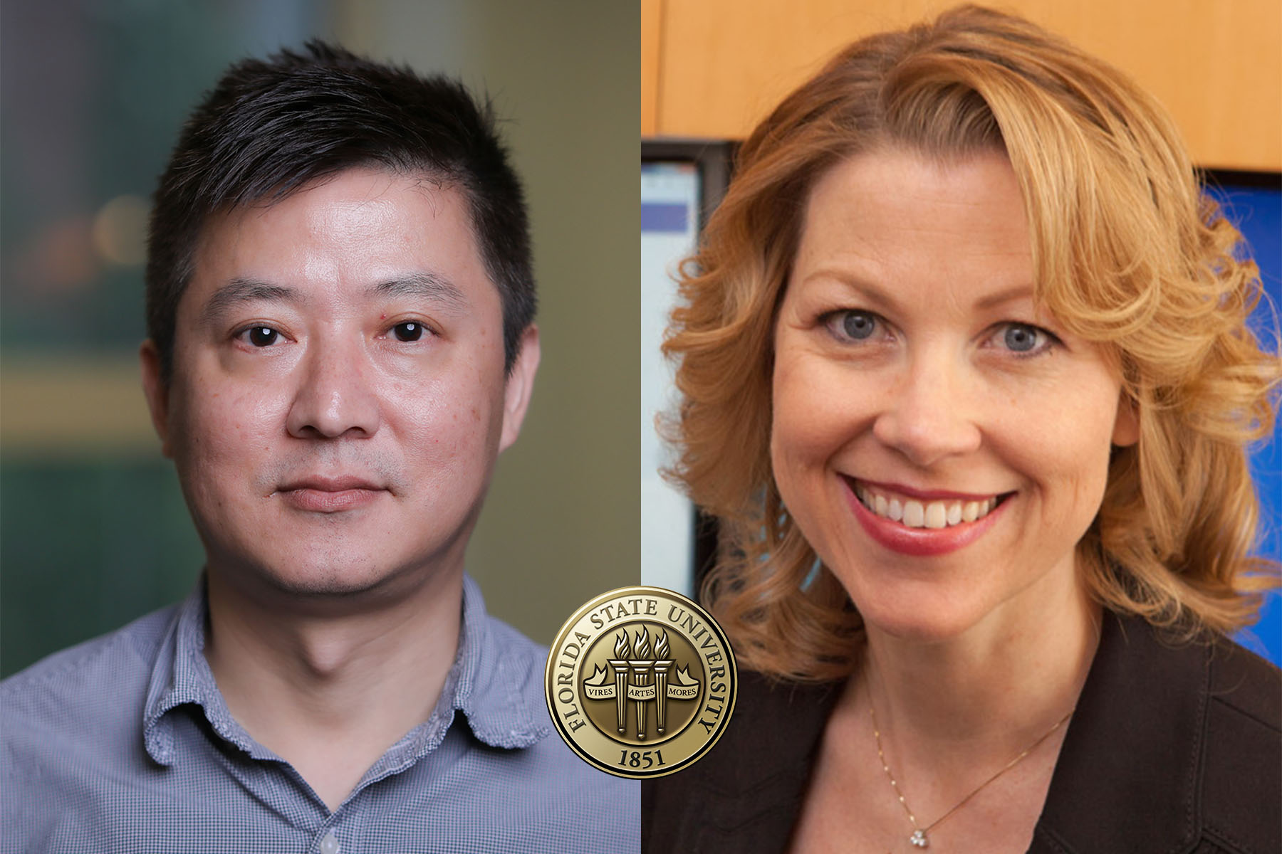 Xiaobing Zhang and Pam Keel from FSU's Department of Psychology