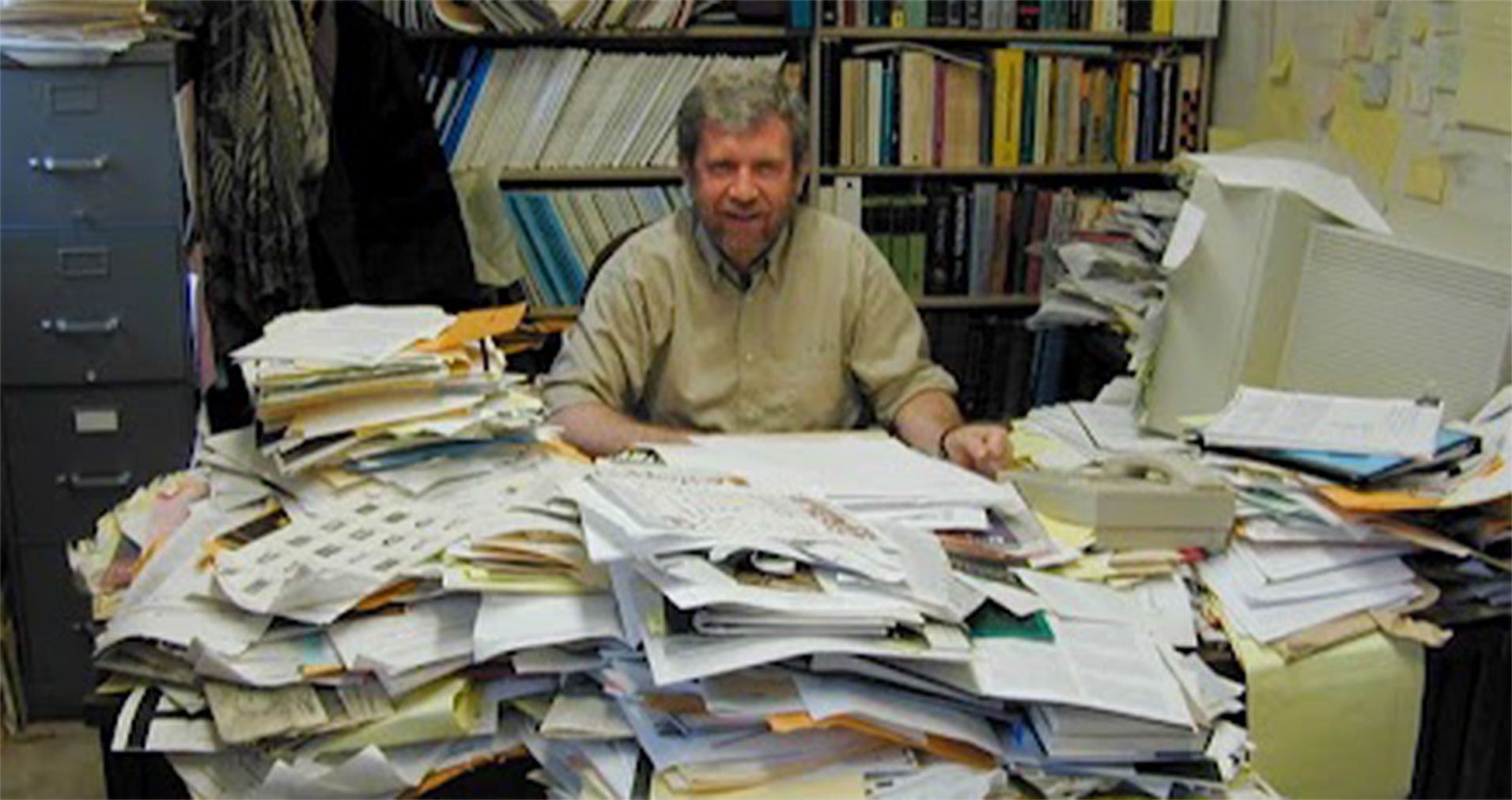 Anders at his desk in the FSU Department of Psychology (1999)